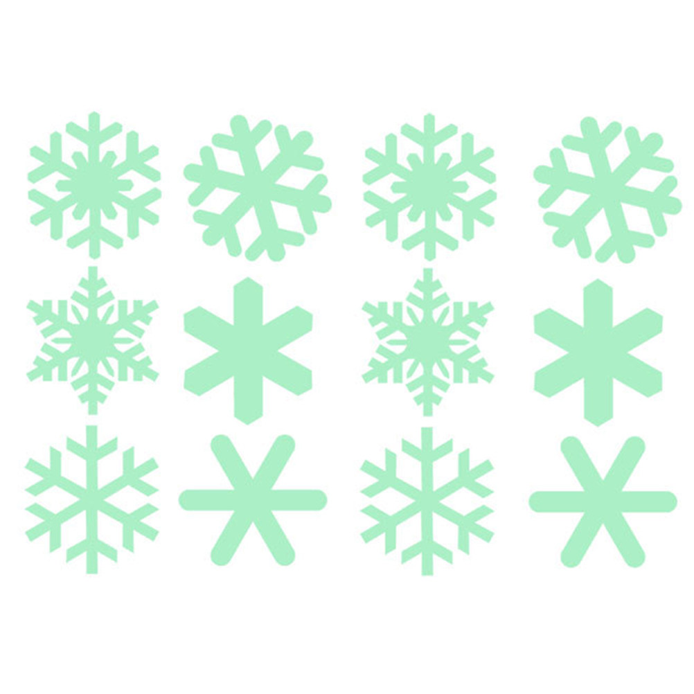 Snowflake Window Decal - 1 Set Leuchtende Schneeflocken-Wandaufkleber, Weihnachts-Wanddekoration, im