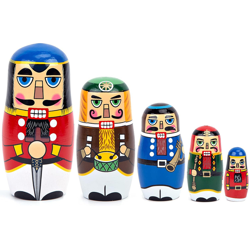 5-teiliges russisches Nussknac – Nutcracker Figurine Bewertung und Preis