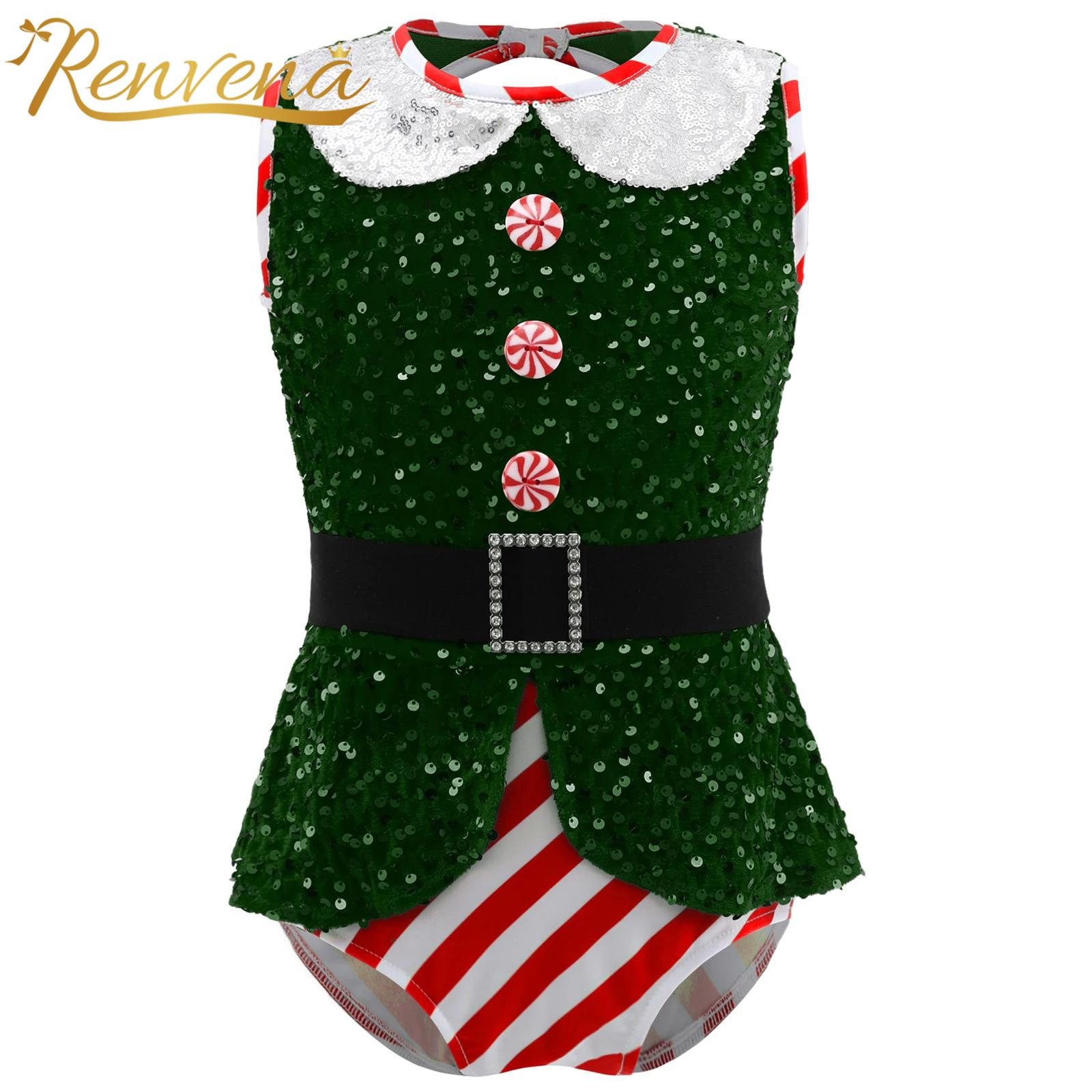 Mädchen glitzernde Pailletten- – Elf Costume Christmas Bewertung und Preis