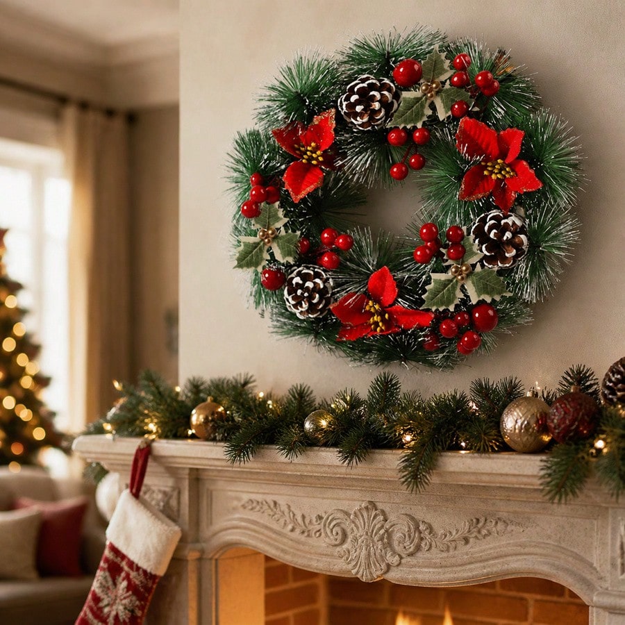 1 Stück Weihnachtskranz für di – Christmas Wreath Fake Bewertung und Preis
