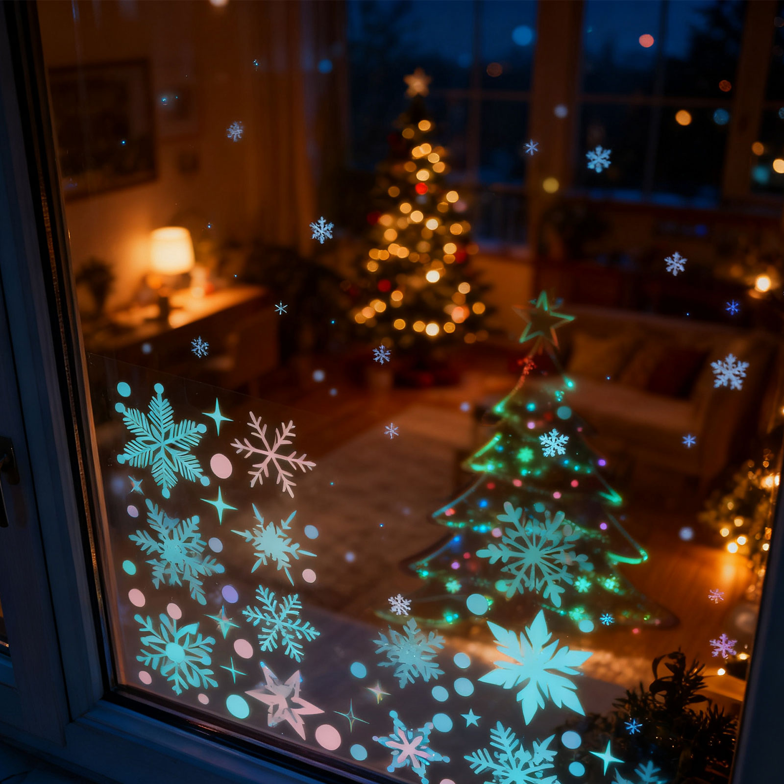 3 Blatt Schneeflocken-Weihnach – Snowflake Window Decal Bewertung und Preis